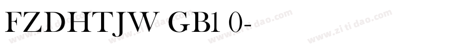 FZDHTJW GB1 0字体转换